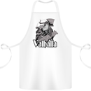 To Valhalla Viking Warrior Odin Cotton Apron 100% Organic White