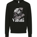 To Valhalla Viking Warrior Odin Kids Sweatshirt Jumper Black