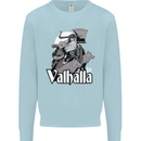 To Valhalla Viking Warrior Odin Kids Sweatshirt Jumper Light Blue