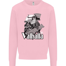 To Valhalla Viking Warrior Odin Kids Sweatshirt Jumper Light Pink