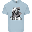 To Valhalla Viking Warrior Odin Kids T-Shirt Childrens Light Blue