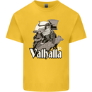To Valhalla Viking Warrior Odin Kids T-Shirt Childrens Yellow