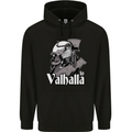 To Valhalla Viking Warrior Odin Mens 80% Cotton Hoodie Black