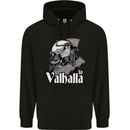 To Valhalla Viking Warrior Odin Mens 80% Cotton Hoodie Black