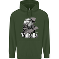 To Valhalla Viking Warrior Odin Mens 80% Cotton Hoodie Forest Green
