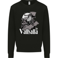To Valhalla Viking Warrior Odin Mens Sweatshirt Jumper Black