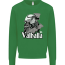 To Valhalla Viking Warrior Odin Mens Sweatshirt Jumper Irish Green