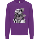 To Valhalla Viking Warrior Odin Mens Sweatshirt Jumper Purple