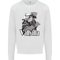 To Valhalla Viking Warrior Odin Mens Sweatshirt Jumper White
