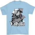 To Valhalla Viking Warrior Odin Mens T-Shirt 100% Cotton Light Blue