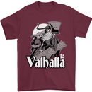 To Valhalla Viking Warrior Odin Mens T-Shirt 100% Cotton Maroon