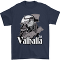 To Valhalla Viking Warrior Odin Mens T-Shirt 100% Cotton Navy Blue