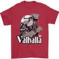 To Valhalla Viking Warrior Odin Mens T-Shirt 100% Cotton Red
