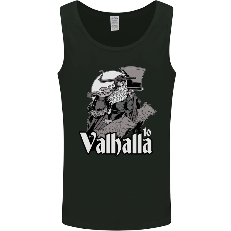 To Valhalla Viking Warrior Odin Mens Vest Tank Top Black