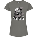 To Valhalla Viking Warrior Odin Womens Petite Cut T-Shirt Charcoal