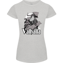 To Valhalla Viking Warrior Odin Womens Petite Cut T-Shirt Sports Grey