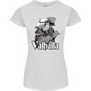 To Valhalla Viking Warrior Odin Womens Petite Cut T-Shirt White
