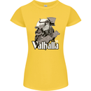 To Valhalla Viking Warrior Odin Womens Petite Cut T-Shirt Yellow