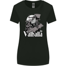 To Valhalla Viking Warrior Odin Womens Wider Cut T-Shirt Black