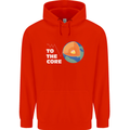 To the Core Climate Change ECG Heart Pulse Childrens Kids Hoodie Bright Red
