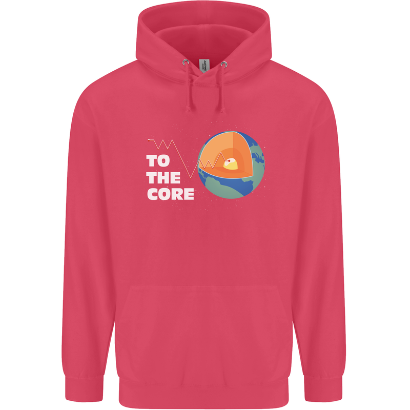 To the Core Climate Change ECG Heart Pulse Childrens Kids Hoodie Heliconia