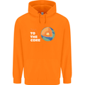 To the Core Climate Change ECG Heart Pulse Childrens Kids Hoodie Orange
