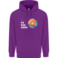 To the Core Climate Change ECG Heart Pulse Childrens Kids Hoodie Purple