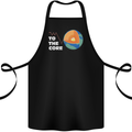 To the Core Climate Change ECG Heart Pulse Cotton Apron 100% Organic Black