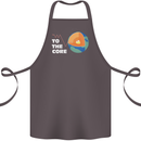 To the Core Climate Change ECG Heart Pulse Cotton Apron 100% Organic Dark Grey