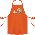 To the Core Climate Change ECG Heart Pulse Cotton Apron 100% Organic Orange