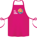 To the Core Climate Change ECG Heart Pulse Cotton Apron 100% Organic Pink
