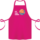 To the Core Climate Change ECG Heart Pulse Cotton Apron 100% Organic Pink