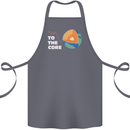 To the Core Climate Change ECG Heart Pulse Cotton Apron 100% Organic Steel