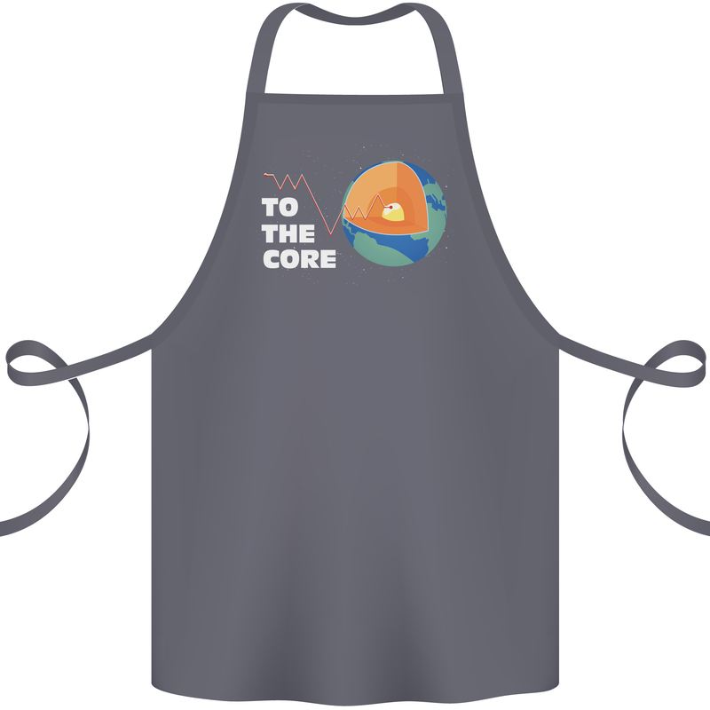 To the Core Climate Change ECG Heart Pulse Cotton Apron 100% Organic Steel