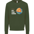 To the Core Climate Change ECG Heart Pulse Kids Sweatshirt Jumper Forest Green