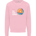 To the Core Climate Change ECG Heart Pulse Kids Sweatshirt Jumper Light Pink