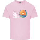 To the Core Climate Change ECG Heart Pulse Kids T-Shirt Childrens Light Pink