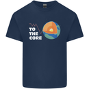 To the Core Climate Change ECG Heart Pulse Kids T-Shirt Childrens Navy Blue
