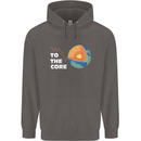 To the Core Climate Change ECG Heart Pulse Mens 80% Cotton Hoodie Charcoal