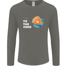 To the Core Climate Change ECG Heart Pulse Mens Long Sleeve T-Shirt Charcoal