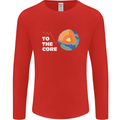 To the Core Climate Change ECG Heart Pulse Mens Long Sleeve T-Shirt Red