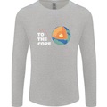 To the Core Climate Change ECG Heart Pulse Mens Long Sleeve T-Shirt Sports Grey