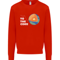 To the Core Climate Change ECG Heart Pulse Mens Sweatshirt Jumper Bright Red