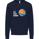 To the Core Climate Change ECG Heart Pulse Mens Sweatshirt Jumper Navy Blue