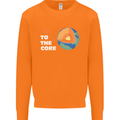 To the Core Climate Change ECG Heart Pulse Mens Sweatshirt Jumper Orange