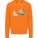 To the Core Climate Change ECG Heart Pulse Mens Sweatshirt Jumper Orange