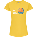 To the Core Climate Change ECG Heart Pulse Womens Petite Cut T-Shirt Yellow