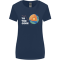 To the Core Climate Change ECG Heart Pulse Womens Wider Cut T-Shirt Navy Blue