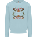 To the Woods Nature Outdoors Kids Sweatshirt Jumper Light Blue