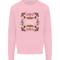 To the Woods Nature Outdoors Kids Sweatshirt Jumper Light Pink